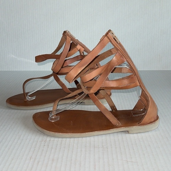 Free People Brown Leather Anya Gladiator Sandals - Picture 5 of 11